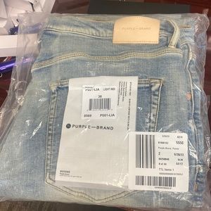 Purple Brand Size 38 Style No. P001 light wash jeans